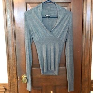 Express V-neck wrap collar sweater